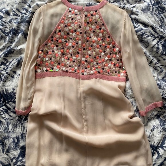 FCUK French Connection Pink Mini Dress w/ Sequins - Picture 2 of 4